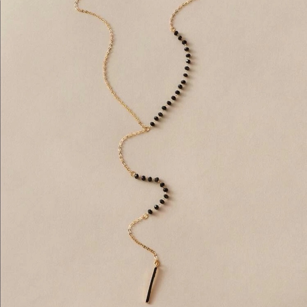 • Brittney • Bead + Bar Lariat Necklace - Picture 2 of 4
